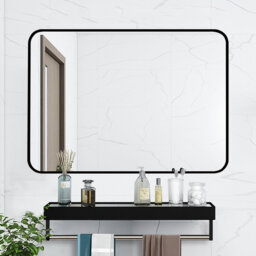 Flat Aluminum Framed Rectangle Wall Accent Mirror