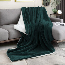 Formaran Sherpa Fleece Fur Thick Reversible Blanket Throw