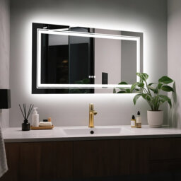 Ashawnti LED Illuminated Bathroom Mirror with Fog-Free Touch Sensor