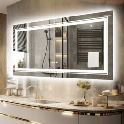 Ashawnti LED Illuminated Bathroom Mirror with Fog-Free Touch Sensor