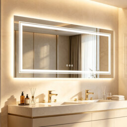 Ashawnti LED Illuminated Bathroom Mirror with Fog-Free Touch Sensor