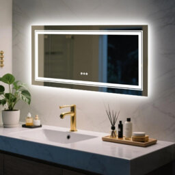 Ashawnti LED Illuminated Bathroom Mirror with Fog-Free Touch Sensor