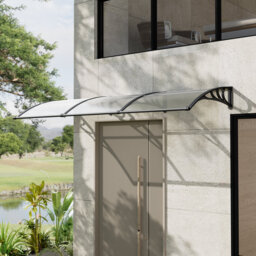 Living And Home 100cm D Plastic Cover Retractable Door / Window Awning