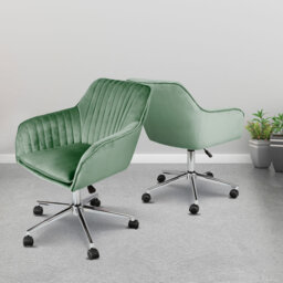 Esmeraude Velvet Office Chair