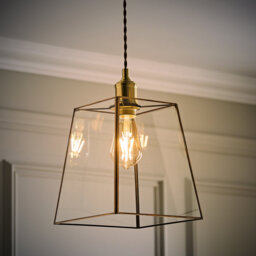 19cm H Glass Square Lamp Shade ( Clip On )
