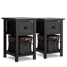 Amoriah Solid Wood Side Table Set