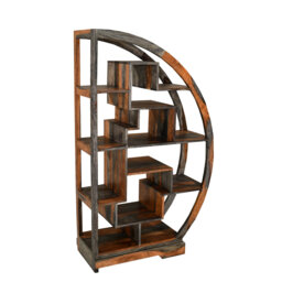 Goa Cube 150cm H x 89cm W Solid Wood Geometric Bookcase