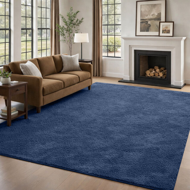 Luxury Fluffy High-Pile Rug for Living Room & Bedroom