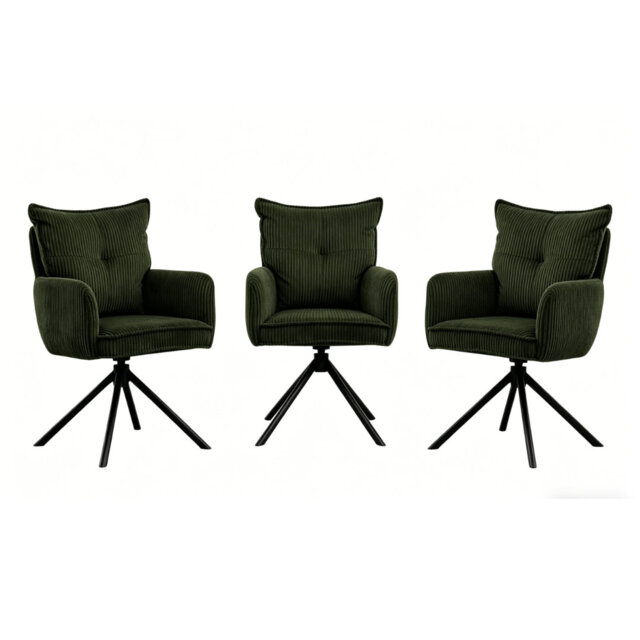 Buchhi Office Chair Home Chair Upholstered Armchair With High Backrest For Living Room, Dressing Room,Dining Room, Home Office(Set Of 3)