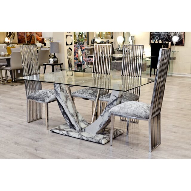 Molly Dining Set with 6 Chairs