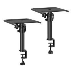 Set Of 2 Desktop Clamp Speaker Stands Short Studio Monitor Stands Height Adjustable