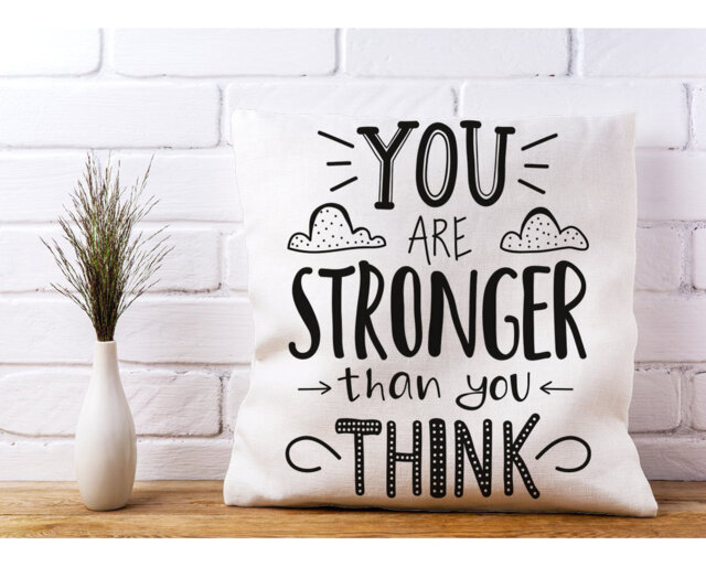 Caffey You Are Stronger Than You Think Scatter Cushion with Filling