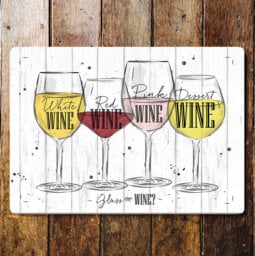 Glass of Wine Metal Wall DÃ©cor