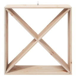 Solid Wood Open Shelving Wine Bottle Rack