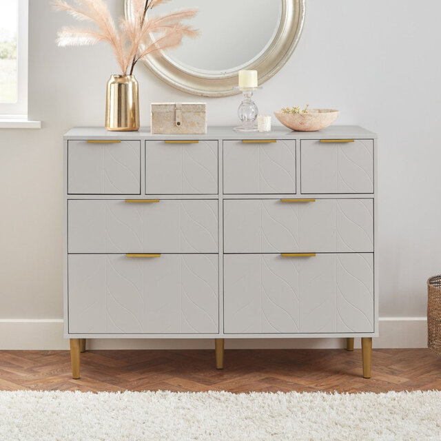 Adams 8 Drawer 112Cm W Chest of Drawers