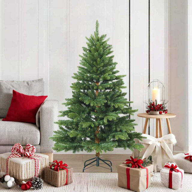 Artificial Hinged Christmas Tree Green PVC, PE and steel