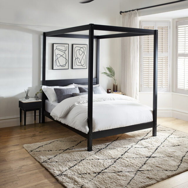 Solid Pine 4-Poster Canopy Bed