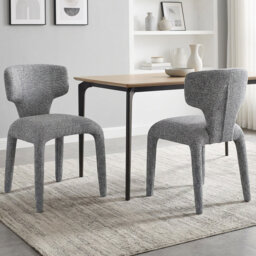 49.53cm H Cotton Upholstered Metal Upholstered Back Side Chair