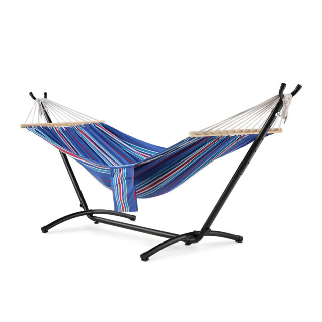 Hammock with Stand ,1 Person Striped Hammock Seat with Steel Frame