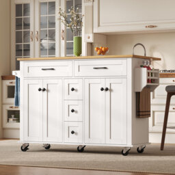 Kitchen Island Withe 4 Doors And 5 Drawers