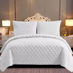 Elegant Comfort Inspiration Embossed Lightweight Bedspread Set – Soft Textured Polyester Coverlet with Pillow Shams