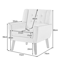 Jaqueze 73.4 Cm Wide Tufted Armchair