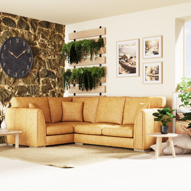Bablu 4 Seater Faux Leather Corner Sofa
