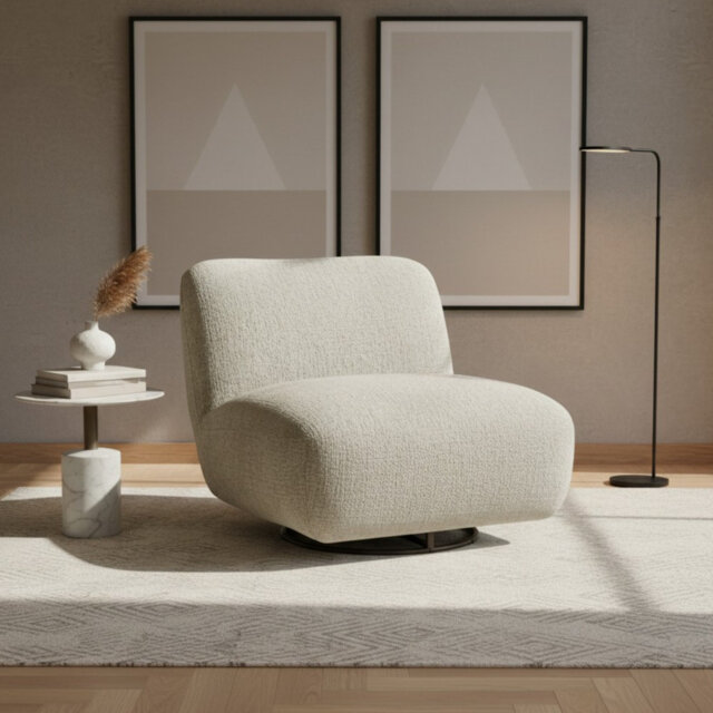 Upholstered Swivel Accent Chair
