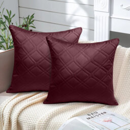 Diamond Pattern Velvet Cushion Covers, Set of 2 – Textured Plush Scatter Pillow Covers for Sofa, Bed & Living Room