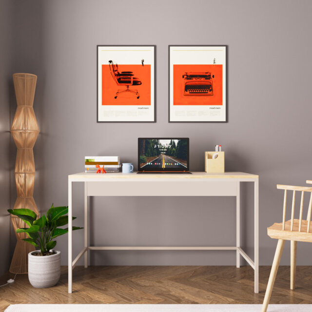 Bimossa Viya 120cm Wide Home Office Desk, Stylish Wooden Study Table with Metal Legs, Home Workstation, Computer Table & Writing Desk, Ideal for Remot