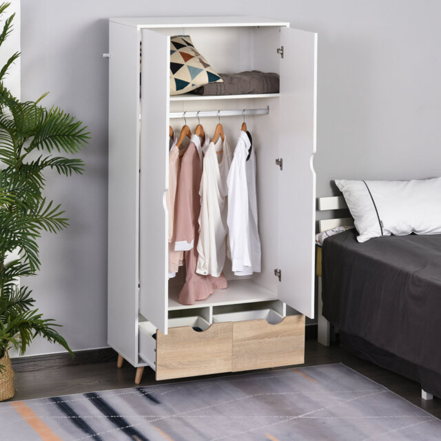 2 Door Manufactured Wood Wardrobe