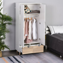 2 Door Manufactured Wood Wardrobe