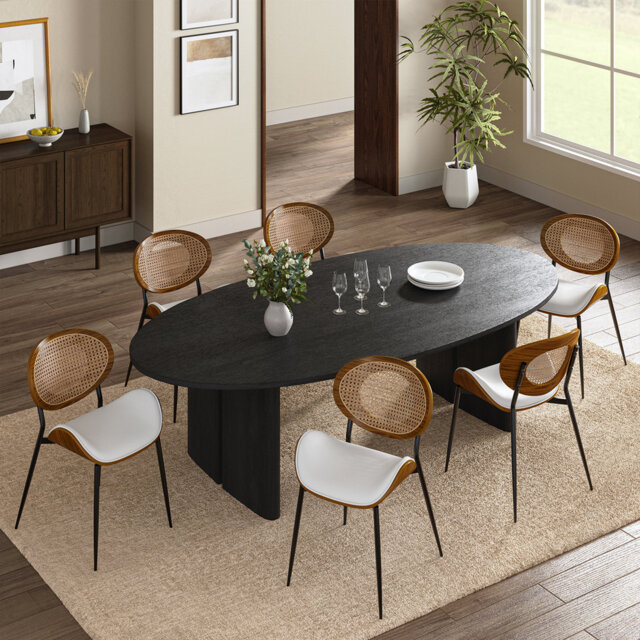 Ema Modern Faux Leather Dining Chair Set