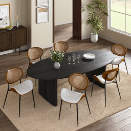 Ema Modern Faux Leather Dining Chair Set