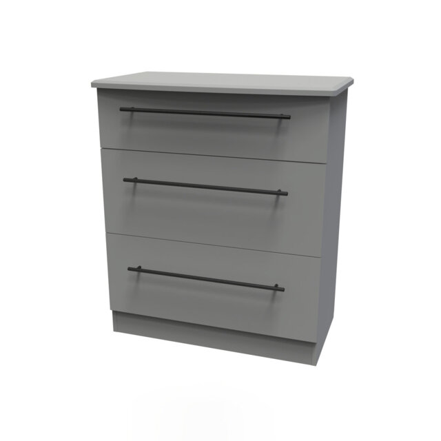 Fully Assembled Malicia 3 Drawer 76.5Cm W Chest of Drawers