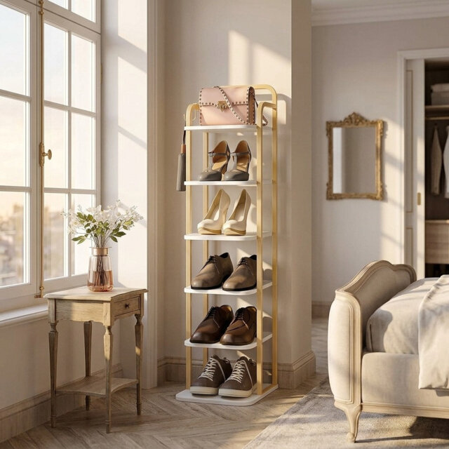 6 Pair Shoe Rack