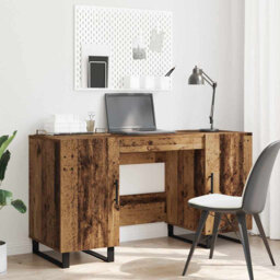 Desk With Shelf 140 X 50 X 75 Cm Engineered Wood