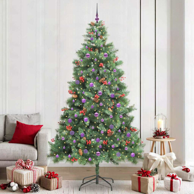 Artificial Christmas Tree 240 cm PVC and Metal