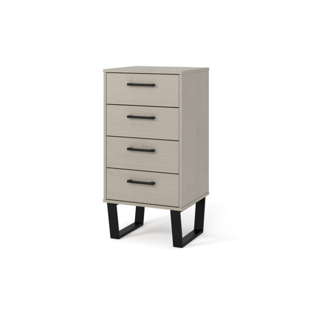 Frankenberry Industrial Design 4 Drawer Narrow Compact Chest of Drawers