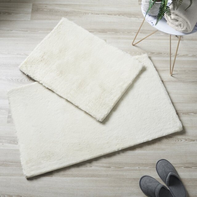 Rosenda Faux Fur Non-slip Bath Mat