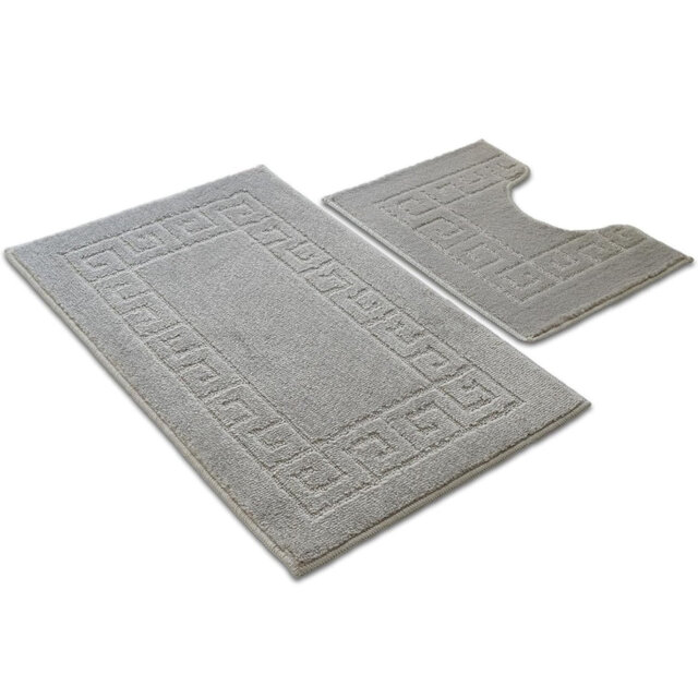 2 Pack Non-Slip Quick Dry Anti-Mould Bath & Pedestal Mat Set