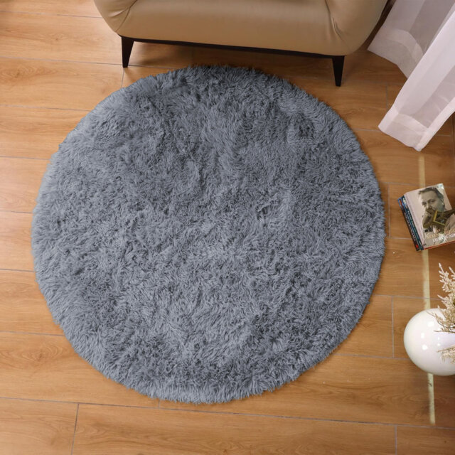 Round Shaggy Area Rug â Plush Soft High Pile Floor Rug For Living Room & Bedroom