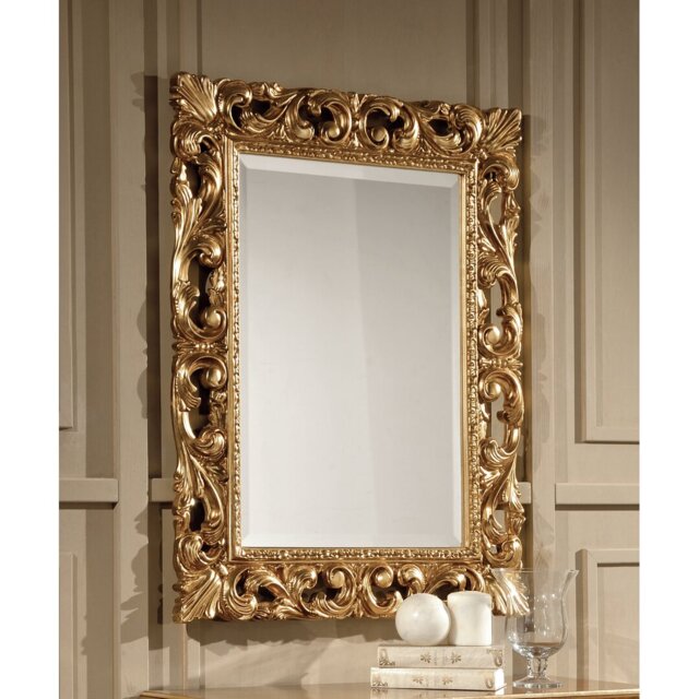 Burriss Wood Flat Wall Mirror