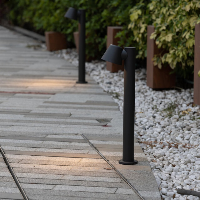 GU10 LED Bollard Lights Outdoor 5W Post Lights Mains Powered IP44 Waterproof Pedestal Light For Garden Patio Terrace, Aluminum