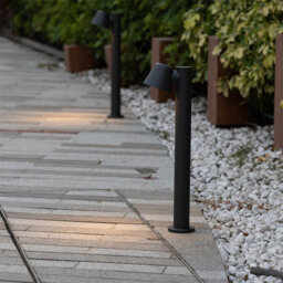 GU10 LED Bollard Lights Outdoor 5W Post Lights Mains Powered IP44 Waterproof Pedestal Light For Garden Patio Terrace, Aluminum