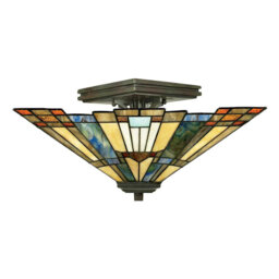 Riehle Glass Semi Flush Mount