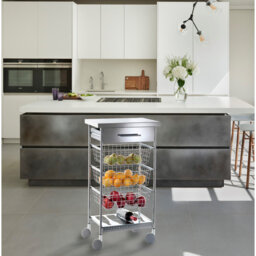 Kujawa 48cm W Steel Kitchen Island with Stainless Steel Top