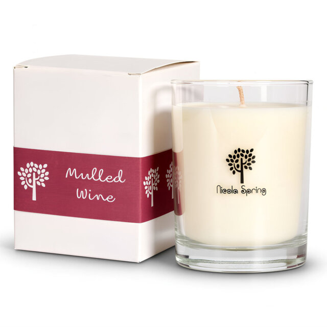 Nicola Spring 160g Mulled Wine Soy Wax Candle - Festive Glass Jar
