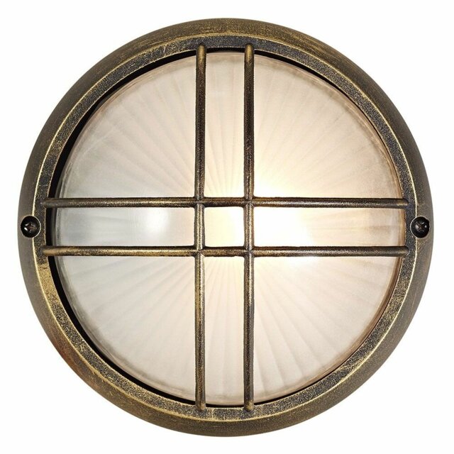 Hailey Die Cast Aluminium Outdoor Circular Bulkhead Porch or Wall Light