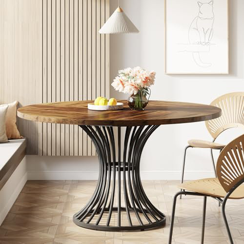Aishini Round Solid Wood Top Dining Table